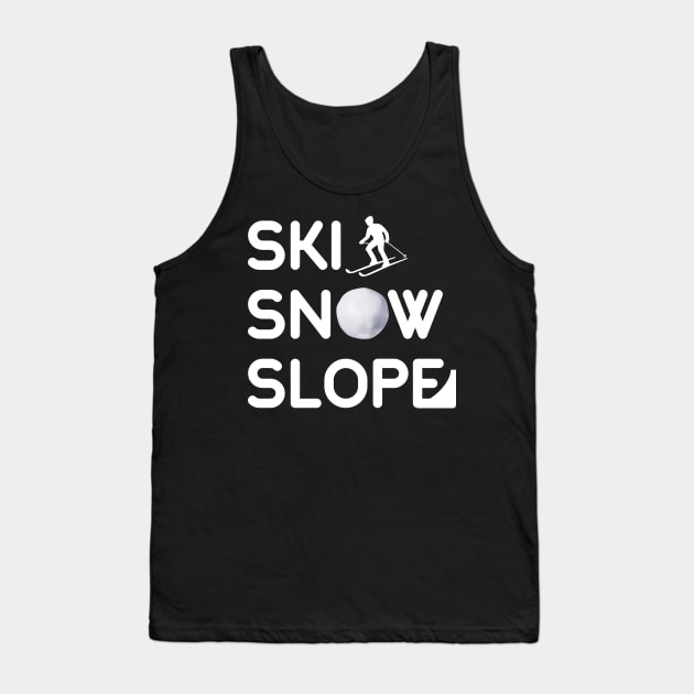 Ski Snow Slope Tank Top by NomiCrafts